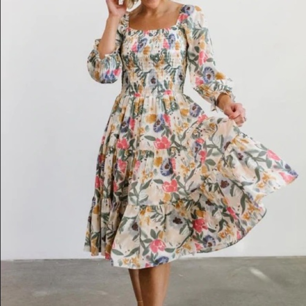 NWT Baltic Born Marta Floral Smocked Dress size small